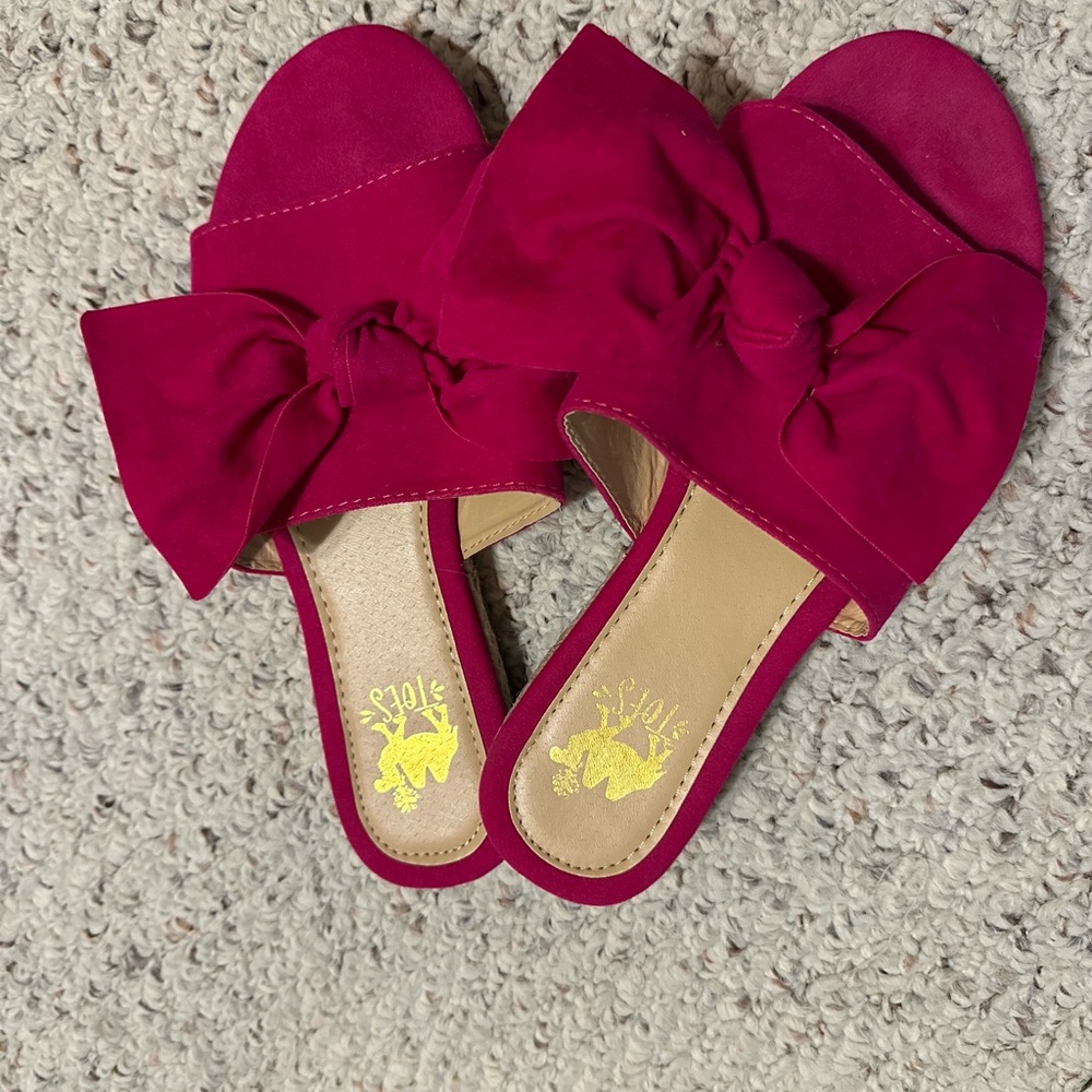 Stylish Women's Pink Bow Slide Sandals